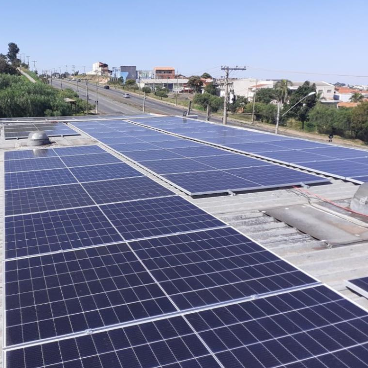 painéis solares instalados